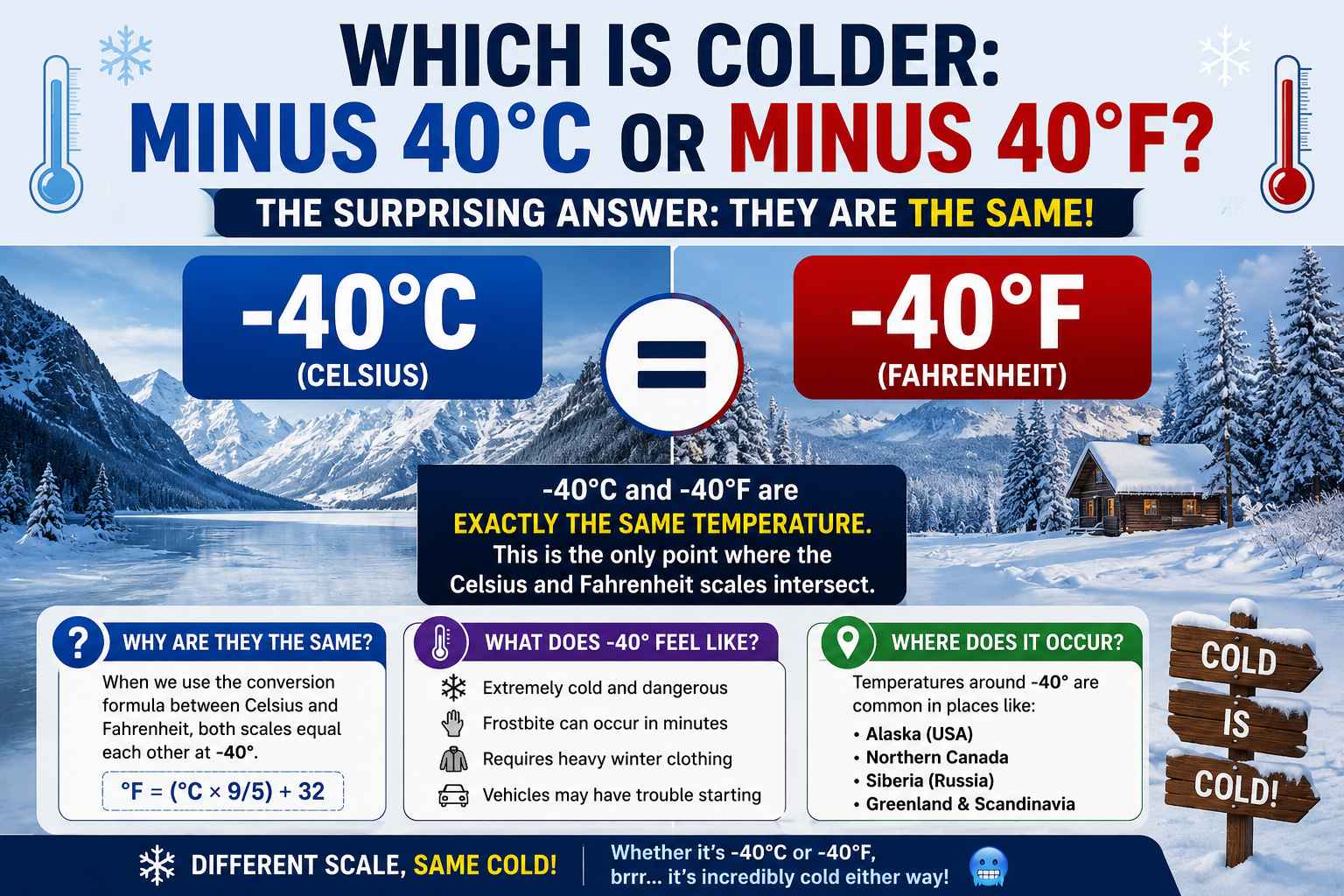 Which Is Colder: Minus 40°C or Minus 40°F? The Surprising Answer Explained
